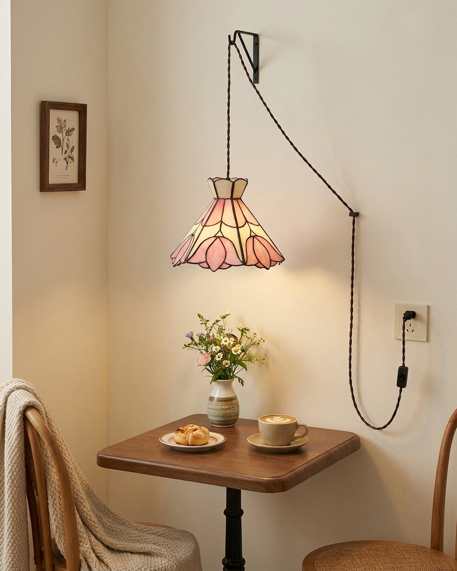 Florabelle Tiffany Plug In Pendant Light