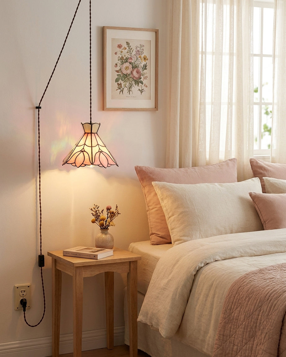 Florabelle Tiffany Plug In Pendant Light