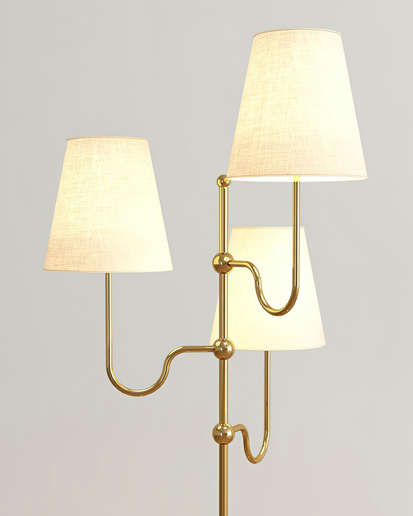 Vevenq Floor Lamp Cloth Shade-Neutral Decor