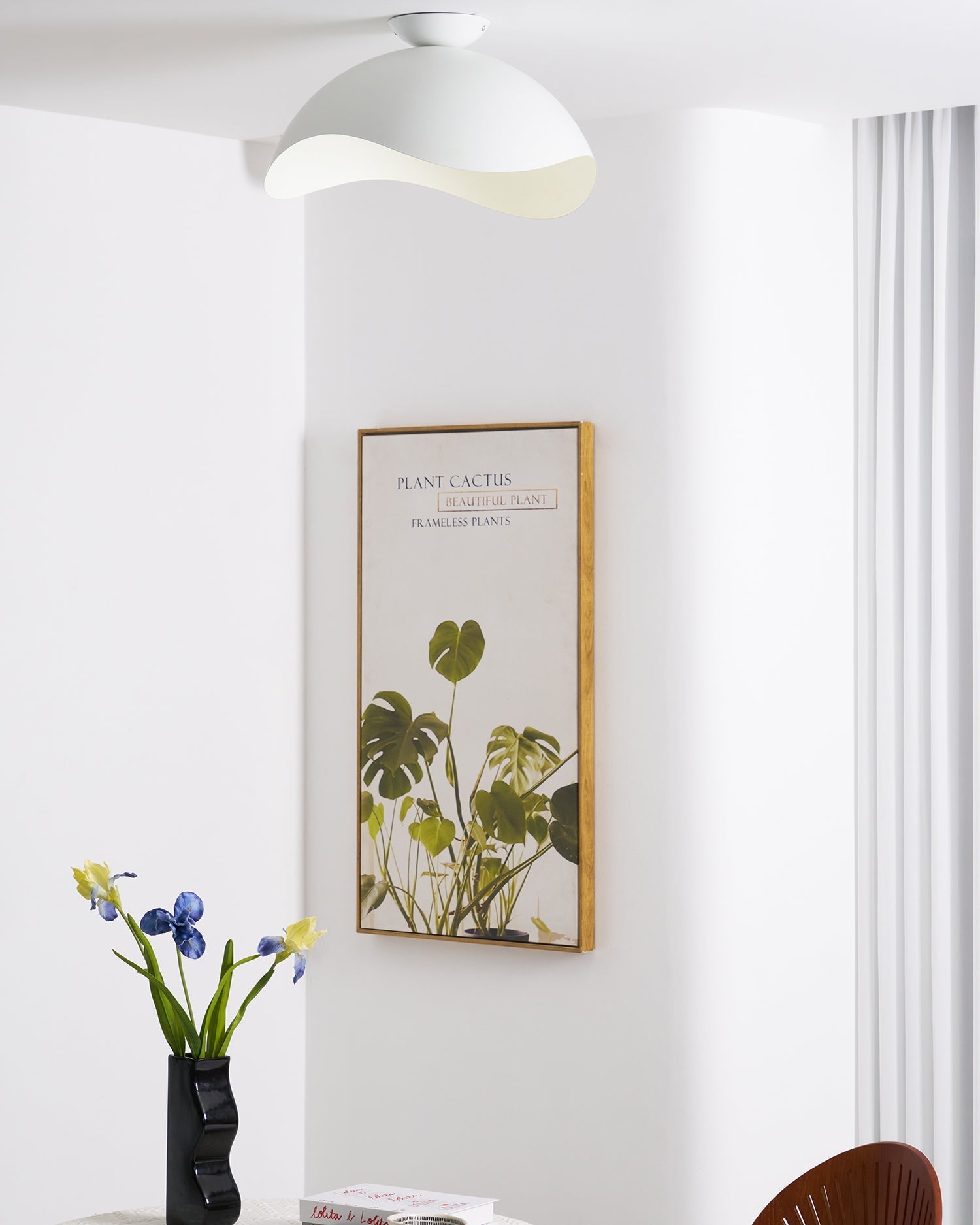 Bivane Nordic Art Wave Ceiling Light-Neutral Decor