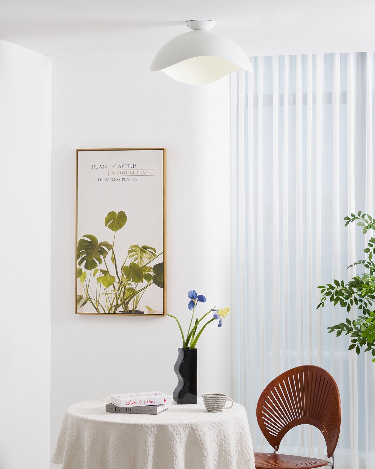 Bivane Nordic Art Wave Ceiling Light-Neutral Decor