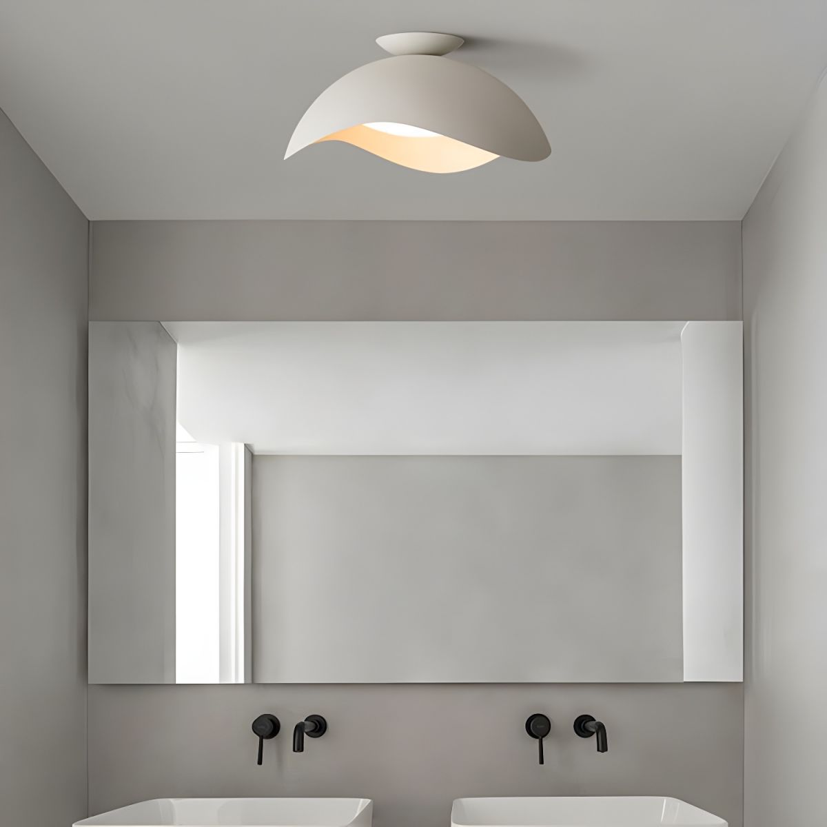 Bivane Nordic Art Wave Ceiling Light-Neutral Decor
