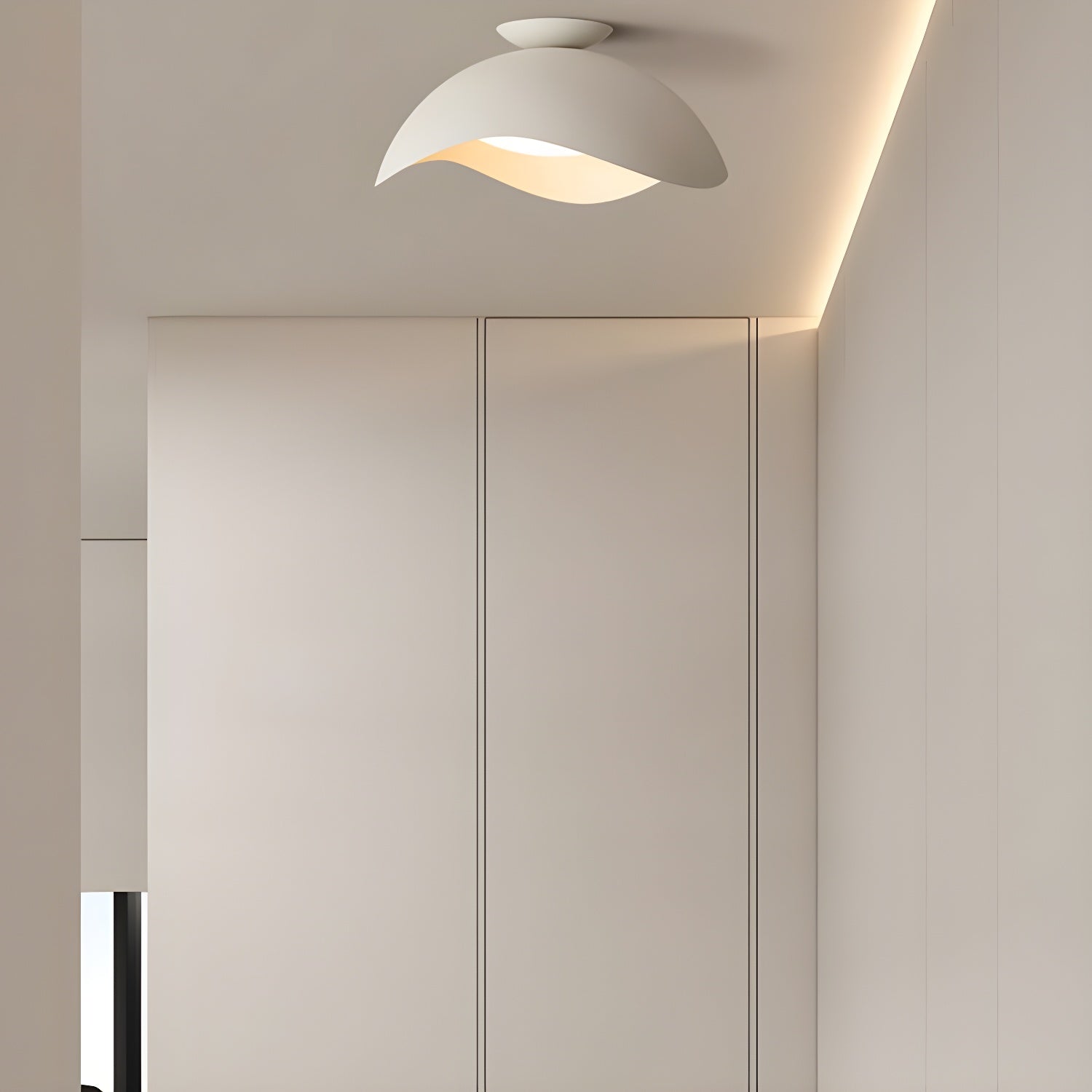 Bivane Nordic Art Wave Ceiling Light-Neutral Decor