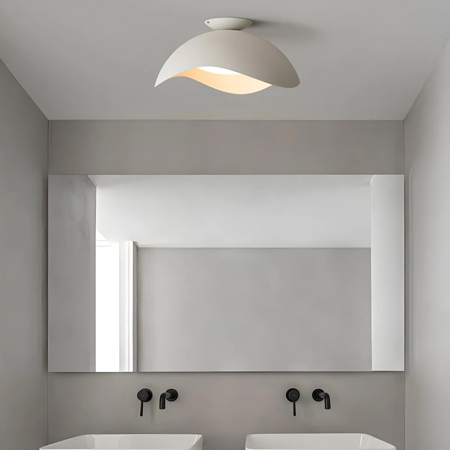Bivane Nordic Art Wave Ceiling Light-Neutral Decor