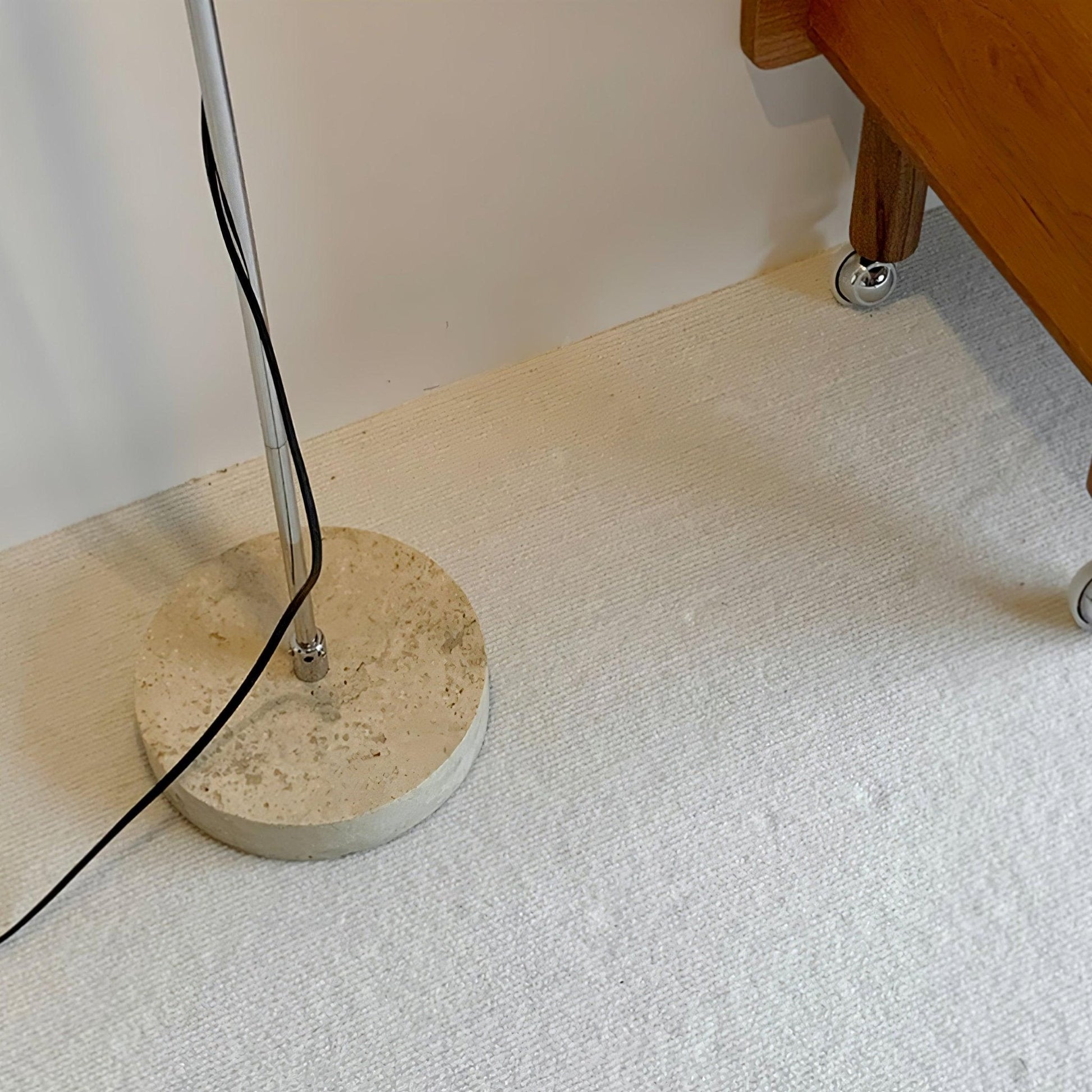 Orbital Industrial Marble Floor Lamp-Neutral Decor