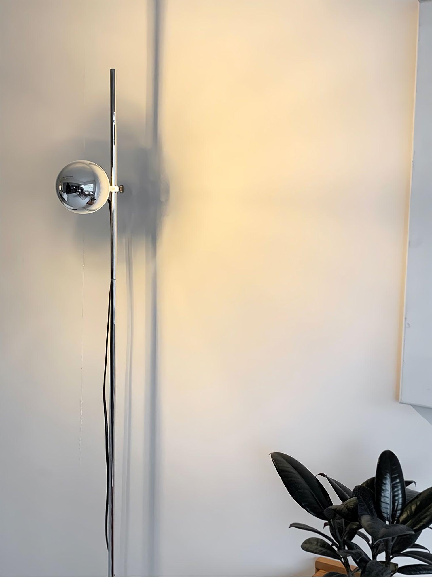 Orbital Industrial Marble Floor Lamp-Neutral Decor