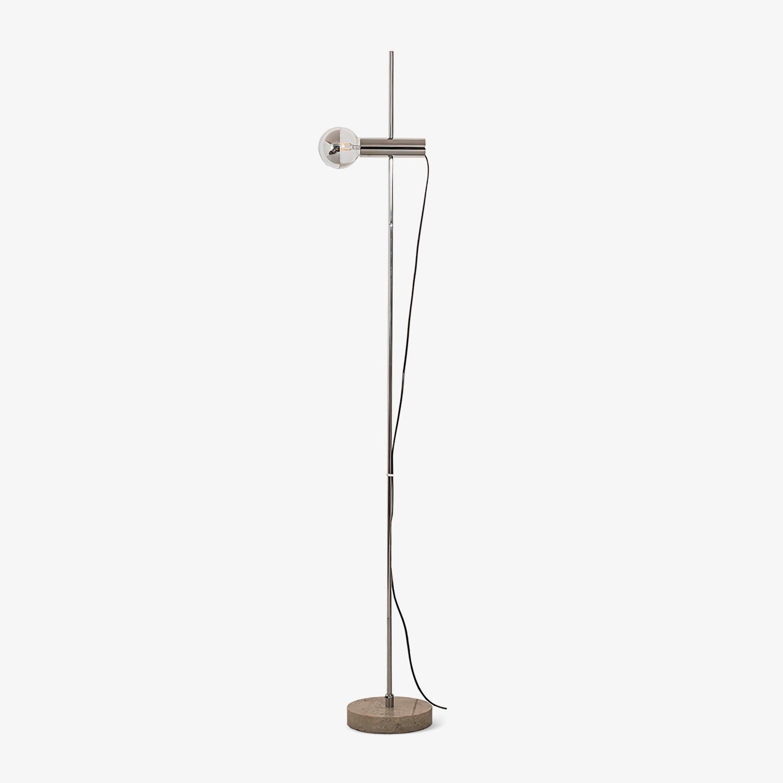 Orbital Industrial Marble Floor Lamp-Neutral Decor
