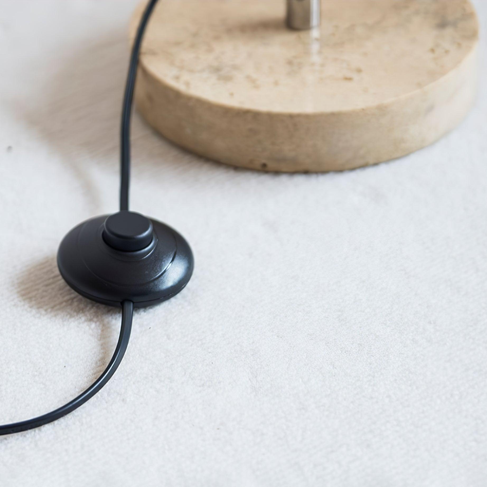 Orbital Industrial Marble Floor Lamp-Neutral Decor