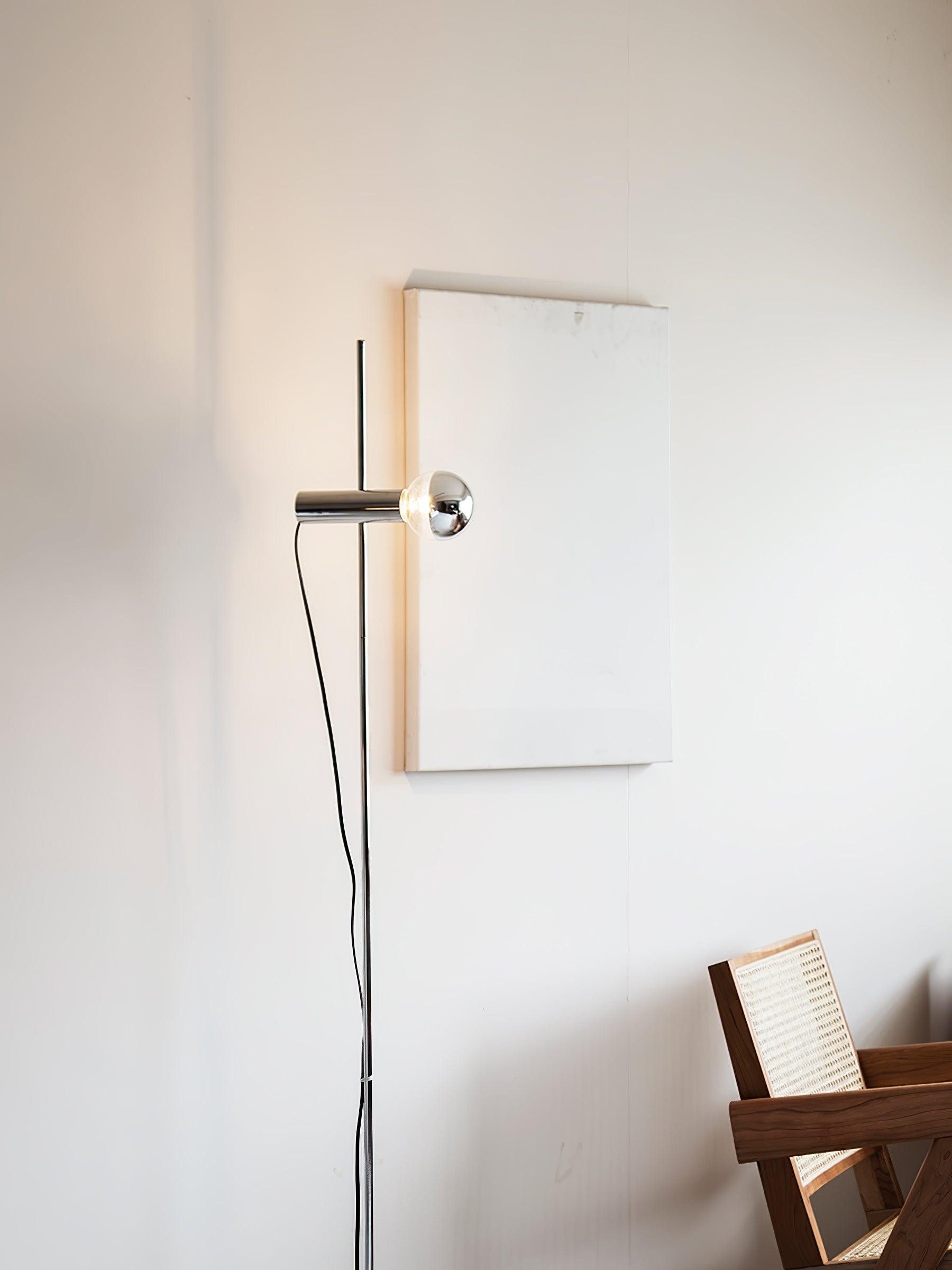 Orbital Industrial Marble Floor Lamp-Neutral Decor