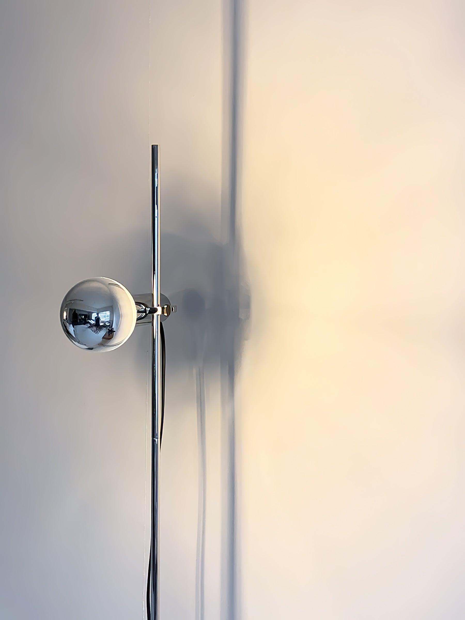 Orbital Industrial Marble Floor Lamp-Neutral Decor