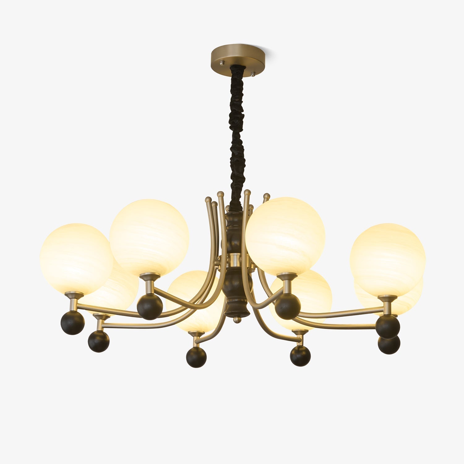 Serenus Traditional Sphere Wood Chandelier-Neutral Decor