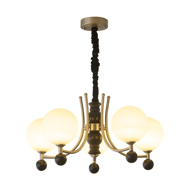Serenus Traditional Sphere Wood Chandelier-Neutral Decor