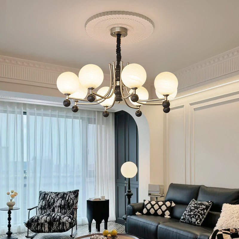 Serenus Traditional Sphere Wood Chandelier-Neutral Decor