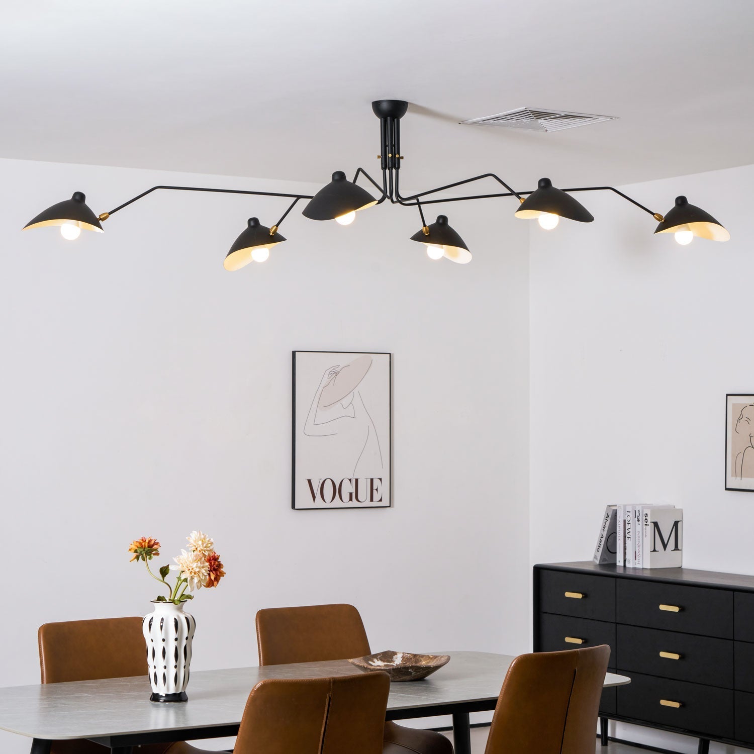 Lustra Ceiling Light Three Arm Minimalist-Neutral Decor