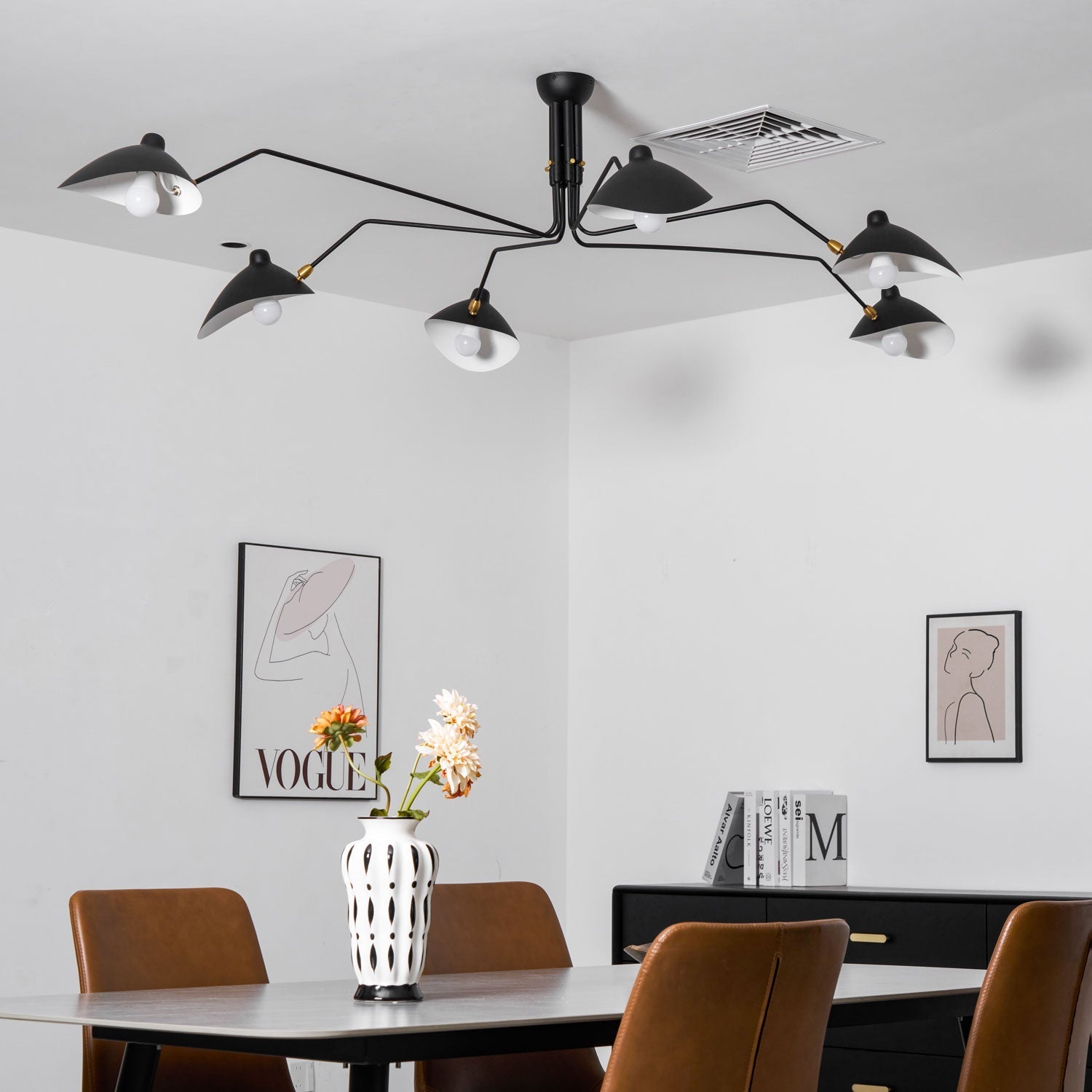 Lustra Ceiling Light Three Arm Minimalist-Neutral Decor