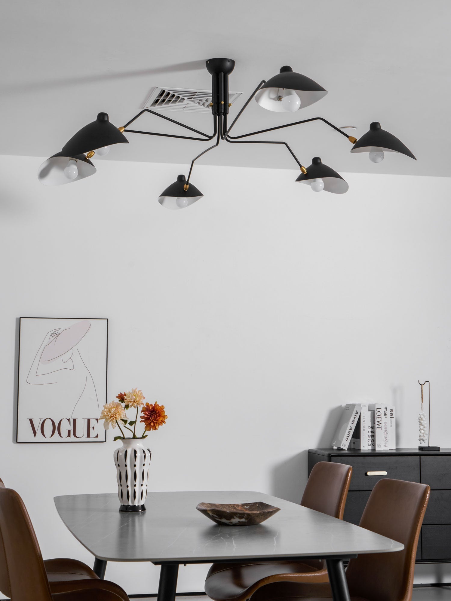 Lustra Ceiling Light Three Arm Minimalist-Neutral Decor