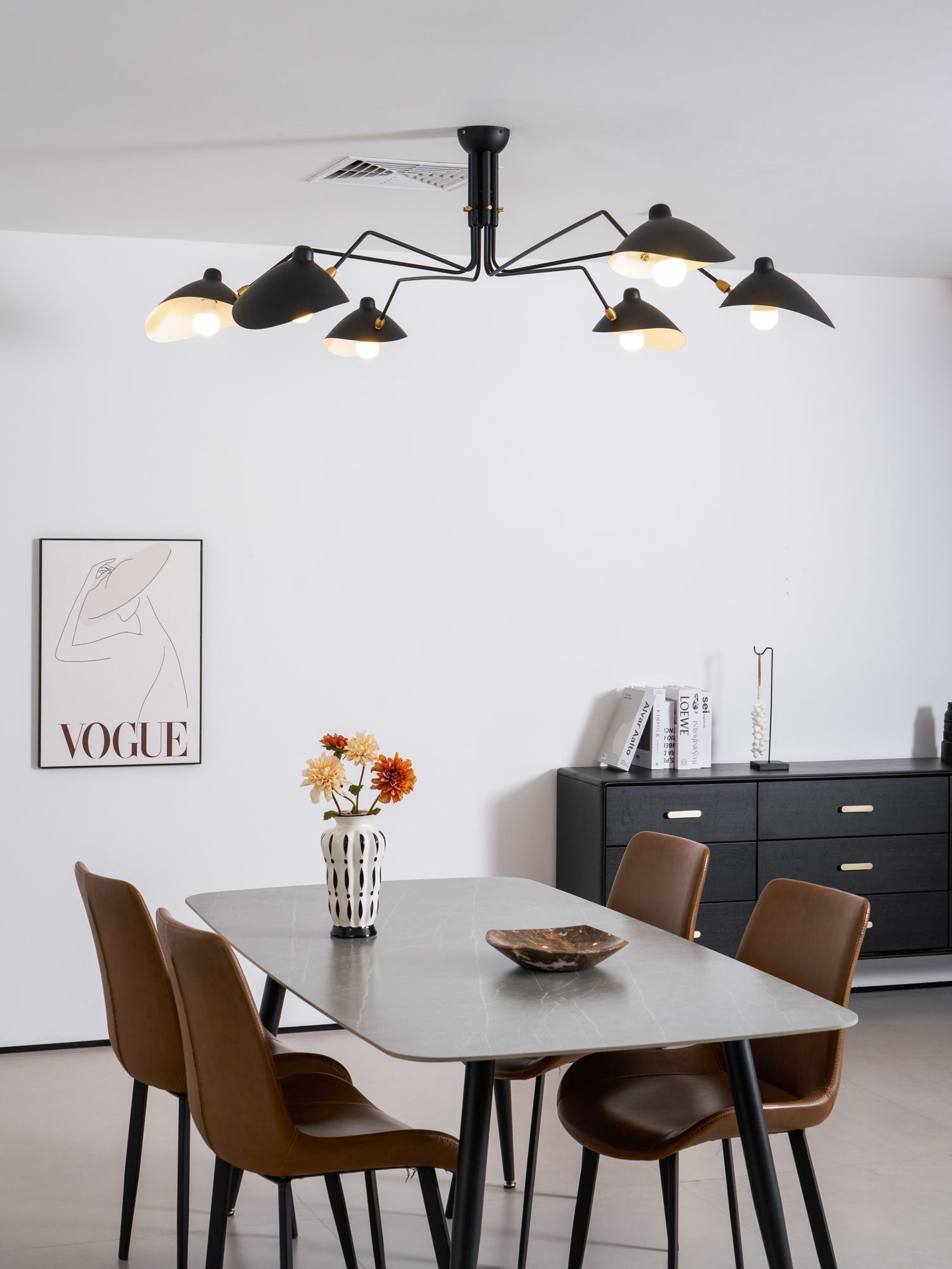 Lustra Ceiling Light Three Arm Minimalist-Neutral Decor