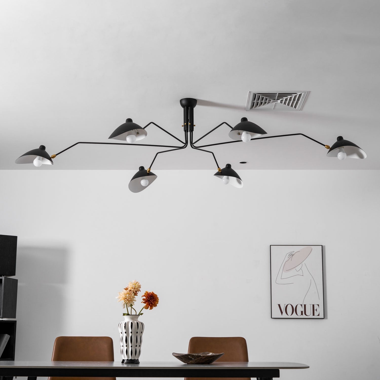 Lustra Ceiling Light Three Arm Minimalist-Neutral Decor