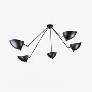 Solara Ceiling Lamp Three Arm Black Sculptural-Neutral Decor