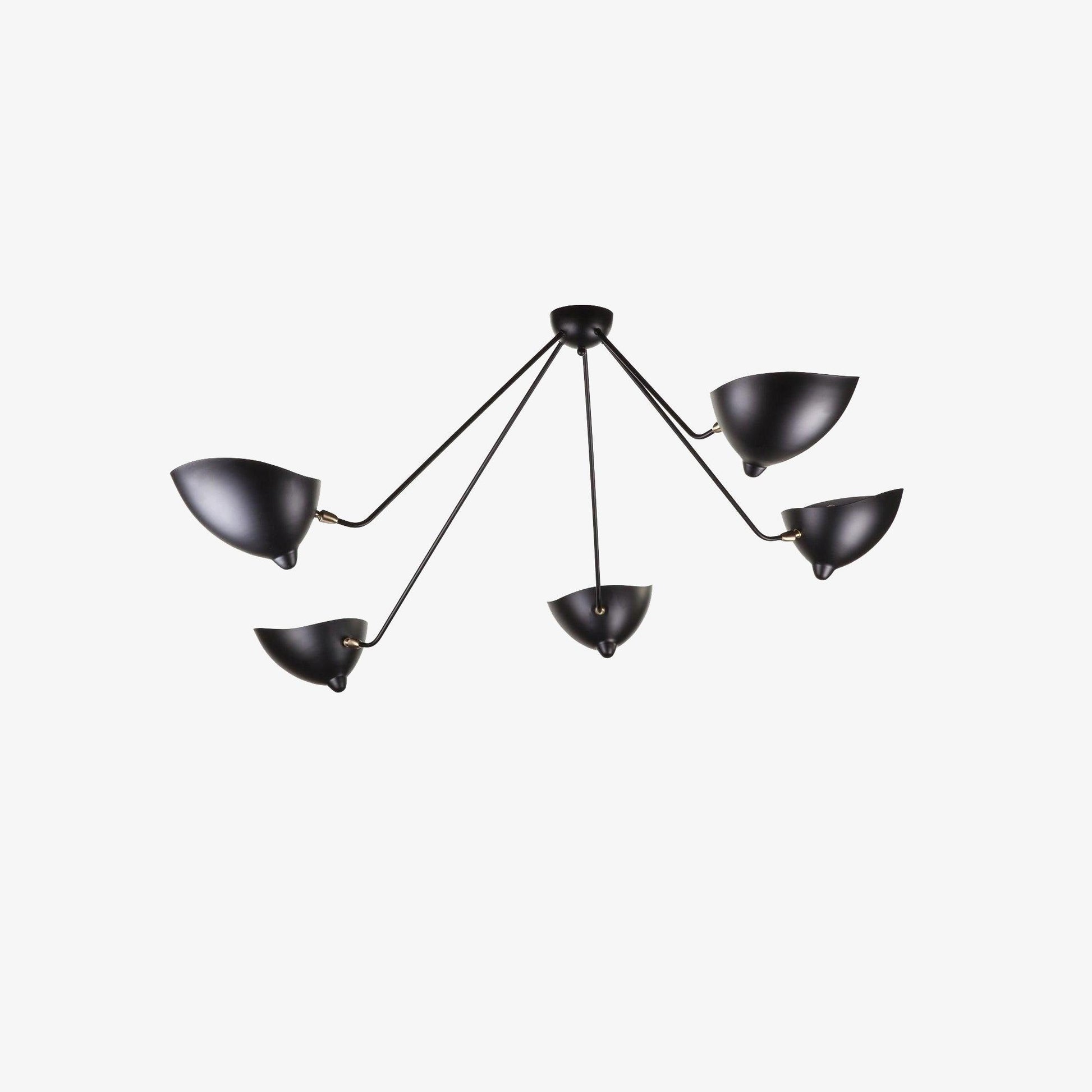 Solara Ceiling Lamp Three Arm Black Sculptural-Neutral Decor