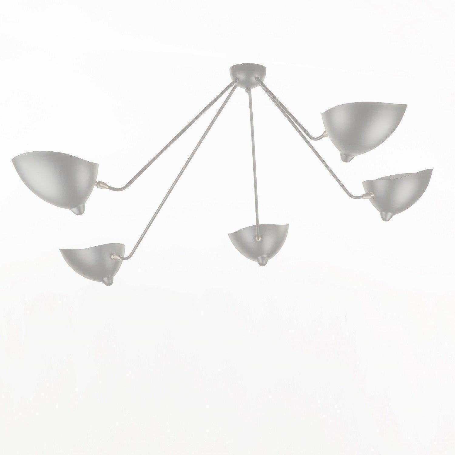 Solara Ceiling Lamp Three Arm Black Sculptural-Neutral Decor
