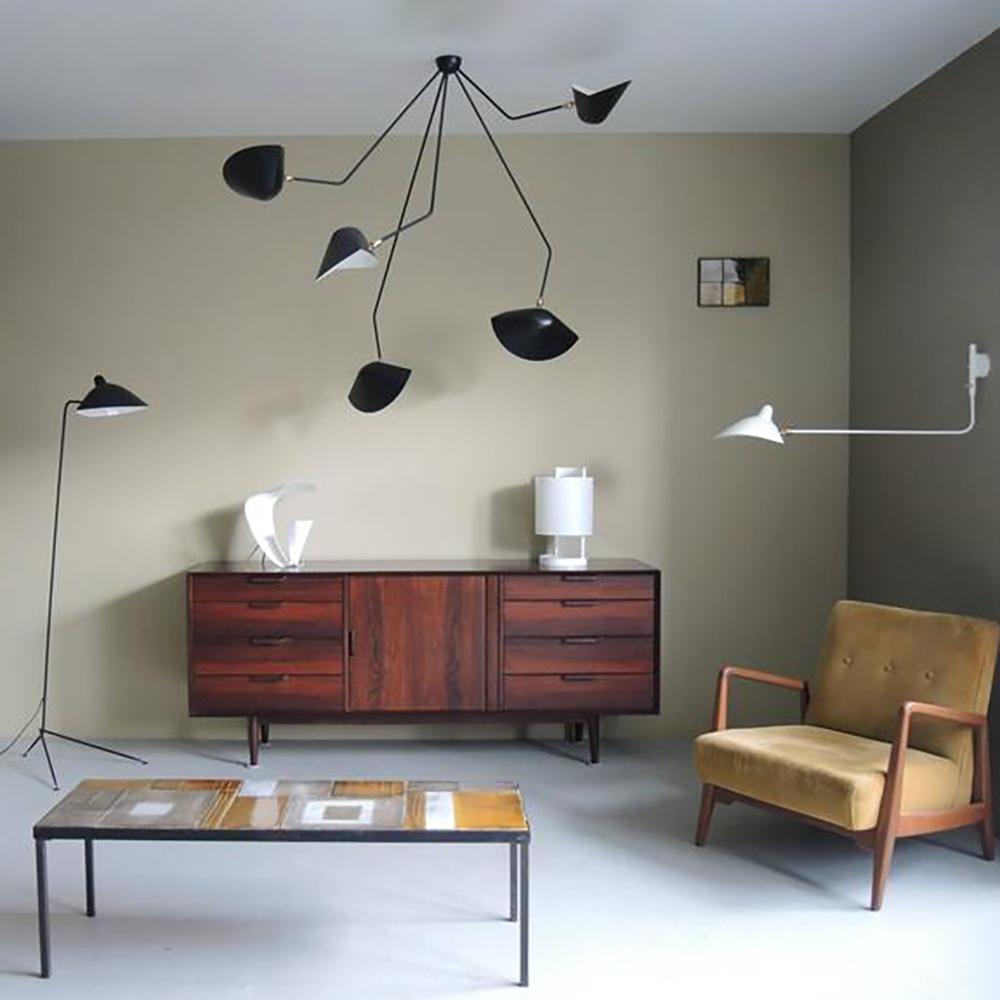 Solara Ceiling Lamp Three Arm Black Sculptural-Neutral Decor