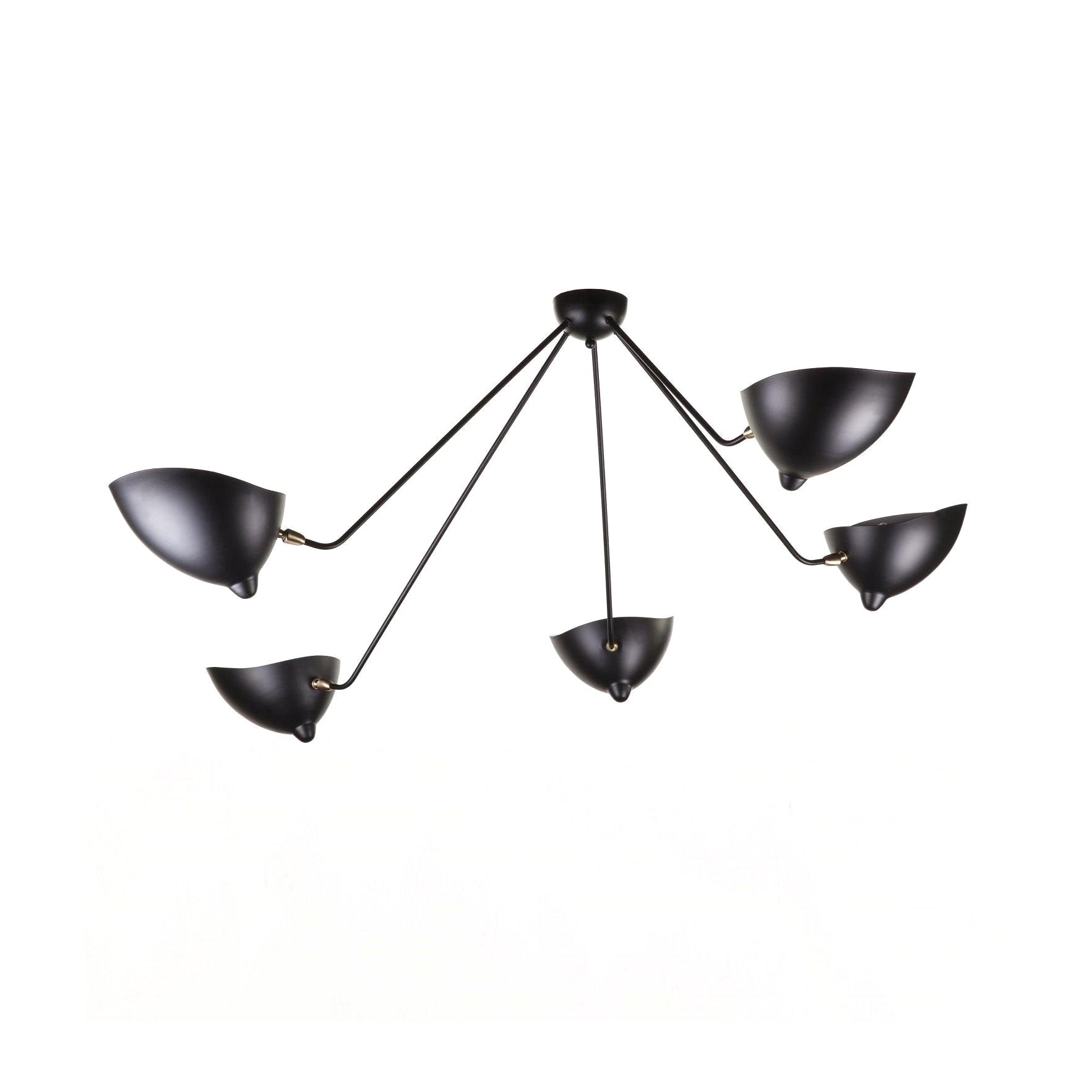 Solara Ceiling Lamp Three Arm Black Sculptural-Neutral Decor