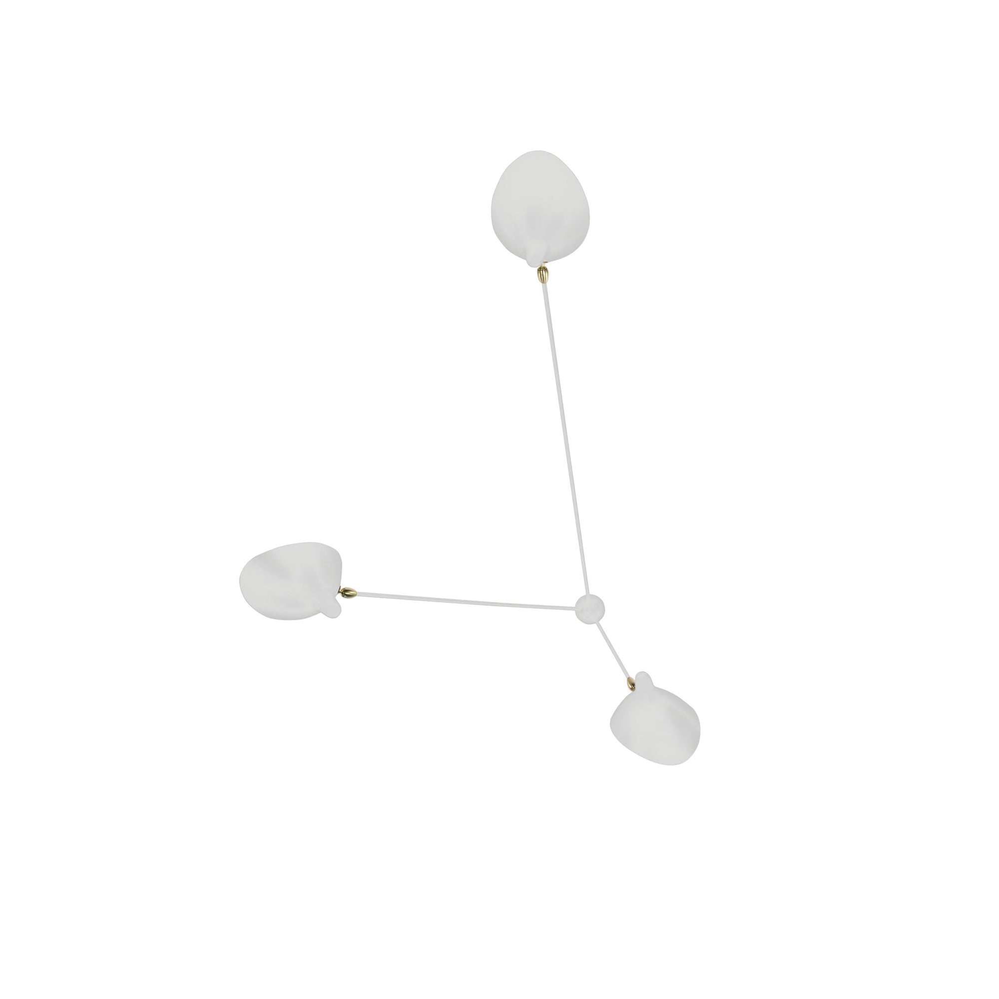 Solara Ceiling Lamp Three Arm Black Sculptural-Neutral Decor