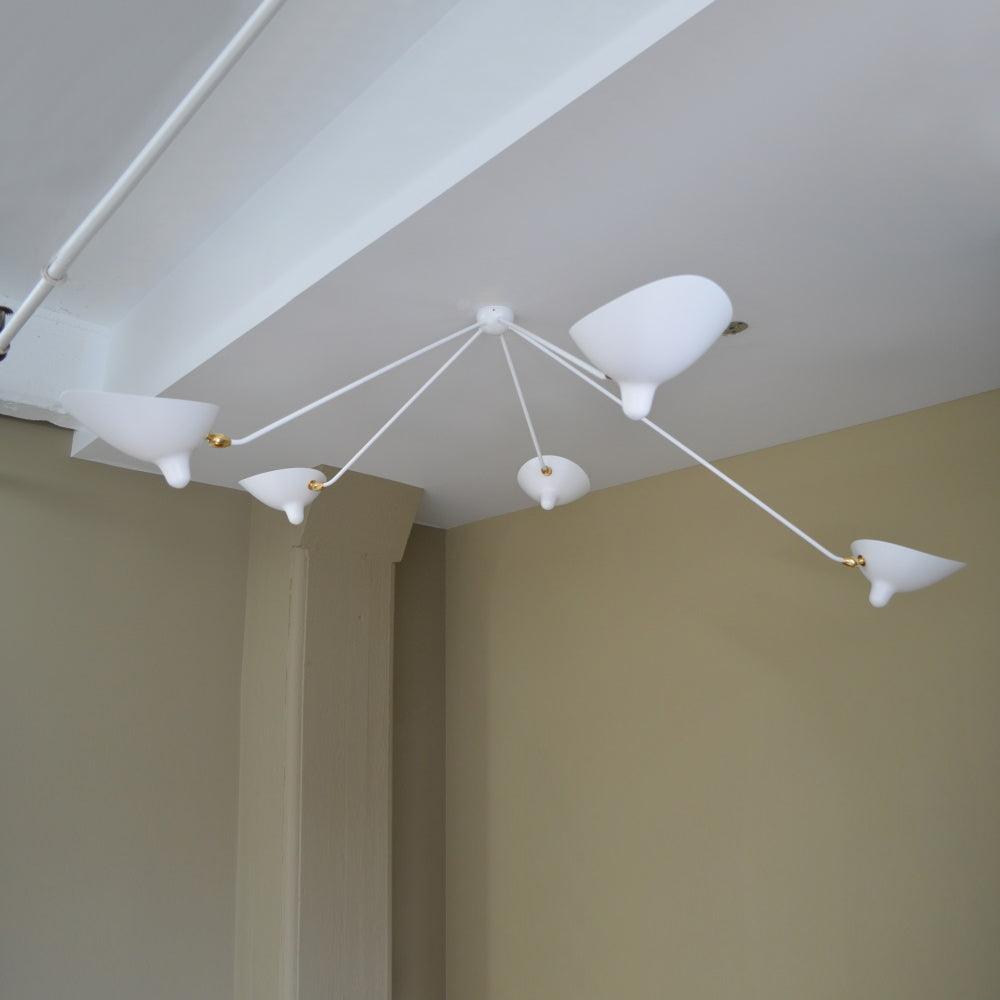 Solara Ceiling Lamp Three Arm Black Sculptural-Neutral Decor