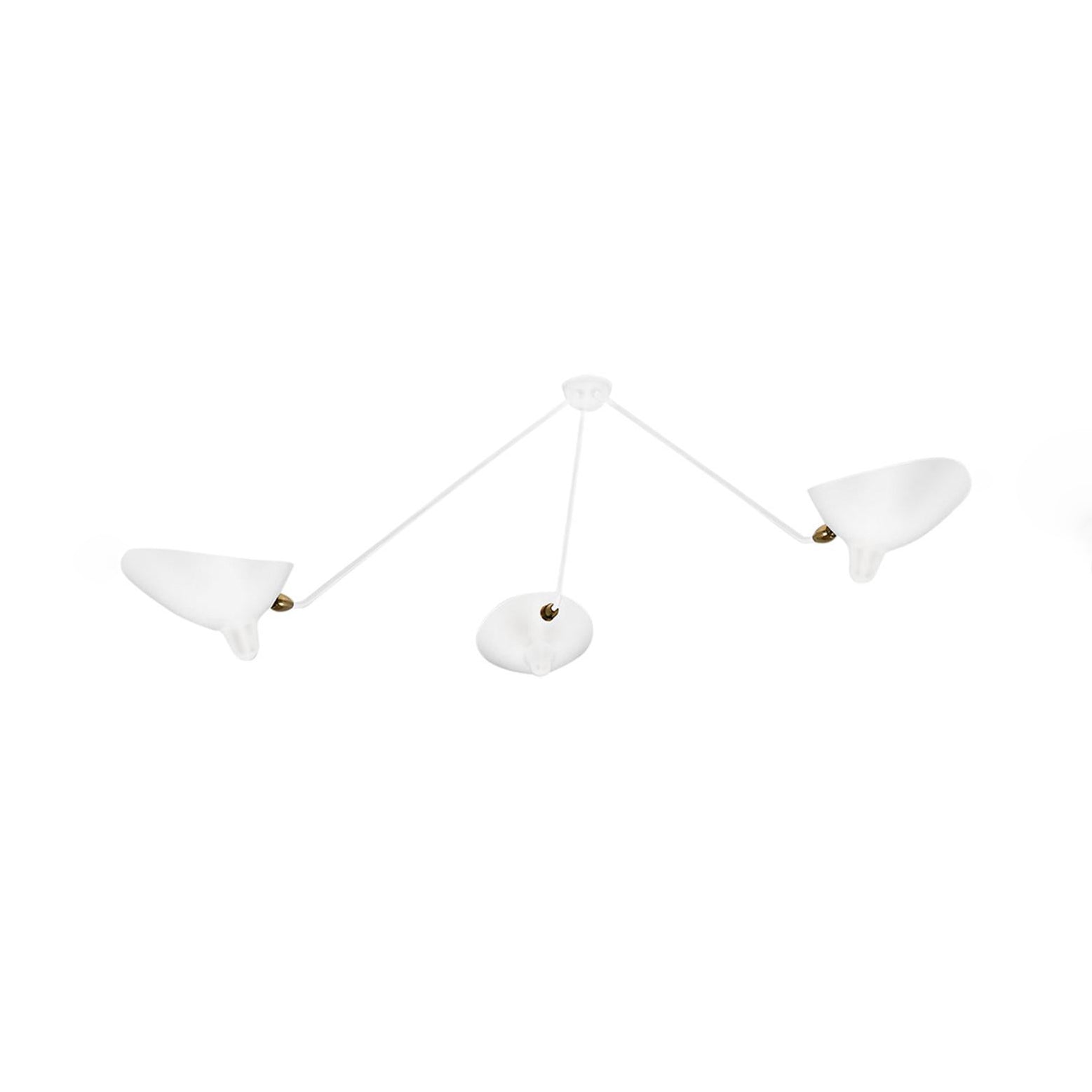 Solara Ceiling Lamp Three Arm Black Sculptural-Neutral Decor