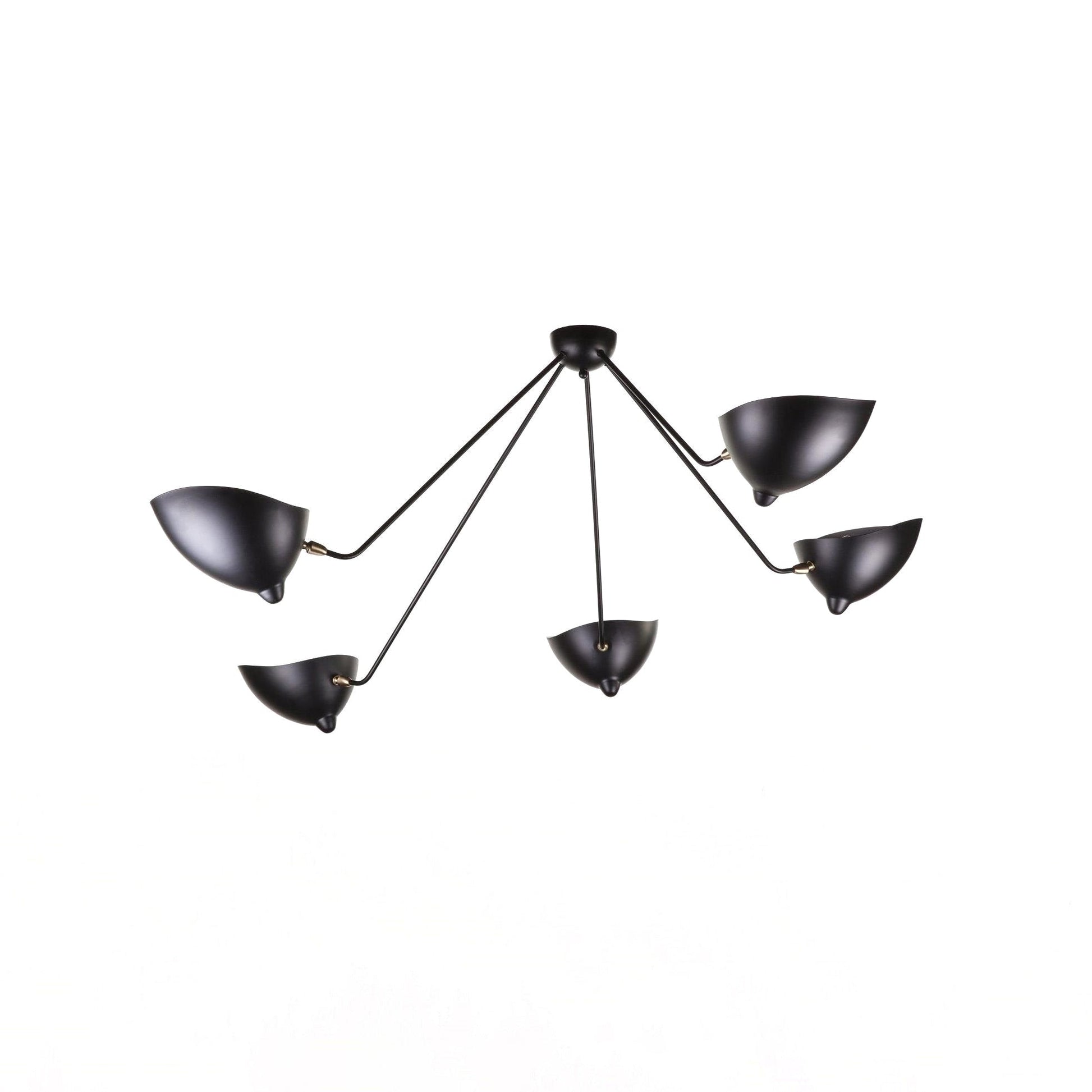 Solara Ceiling Lamp Three Arm Black Sculptural-Neutral Decor