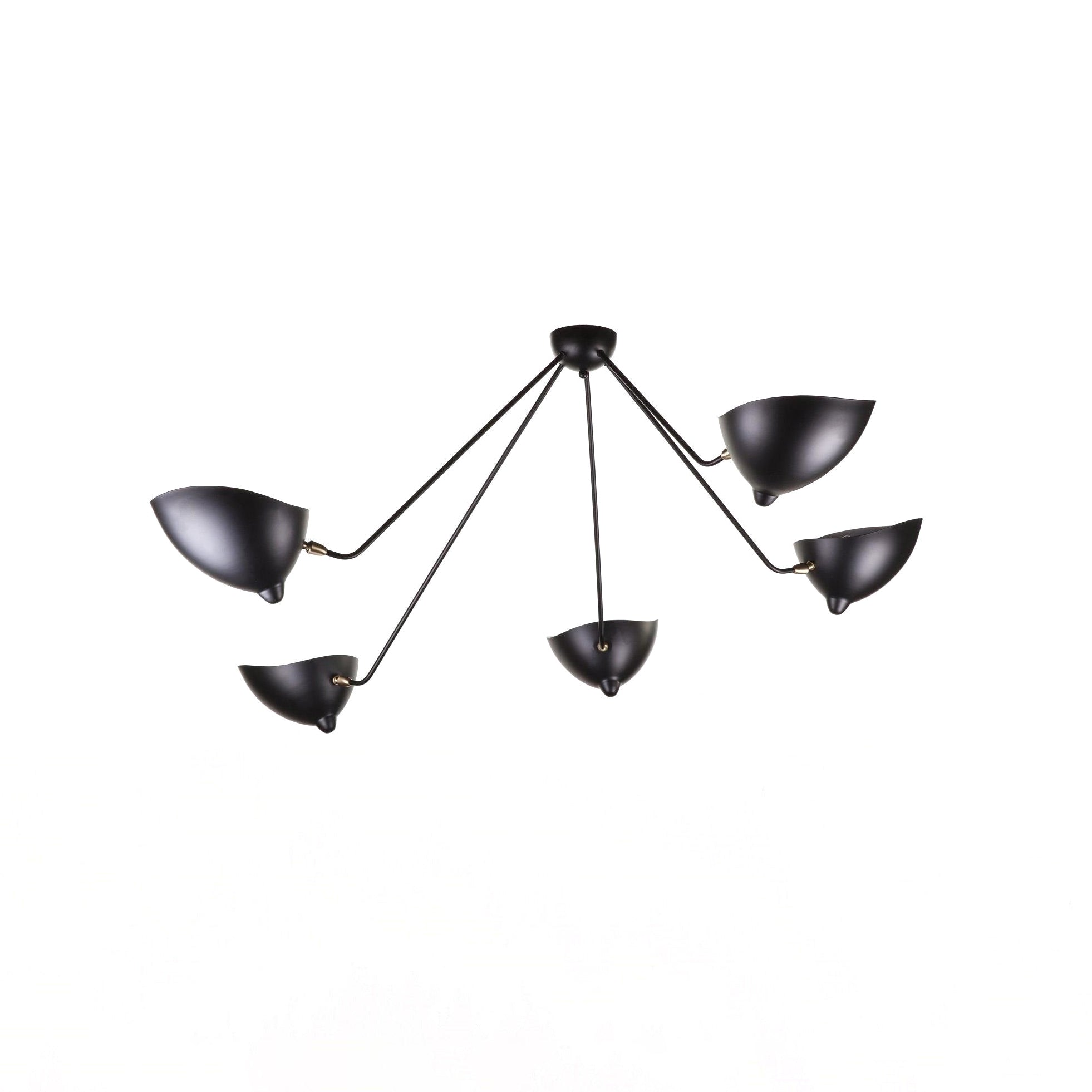 Solara Ceiling Lamp Three Arm Black Sculptural-Neutral Decor