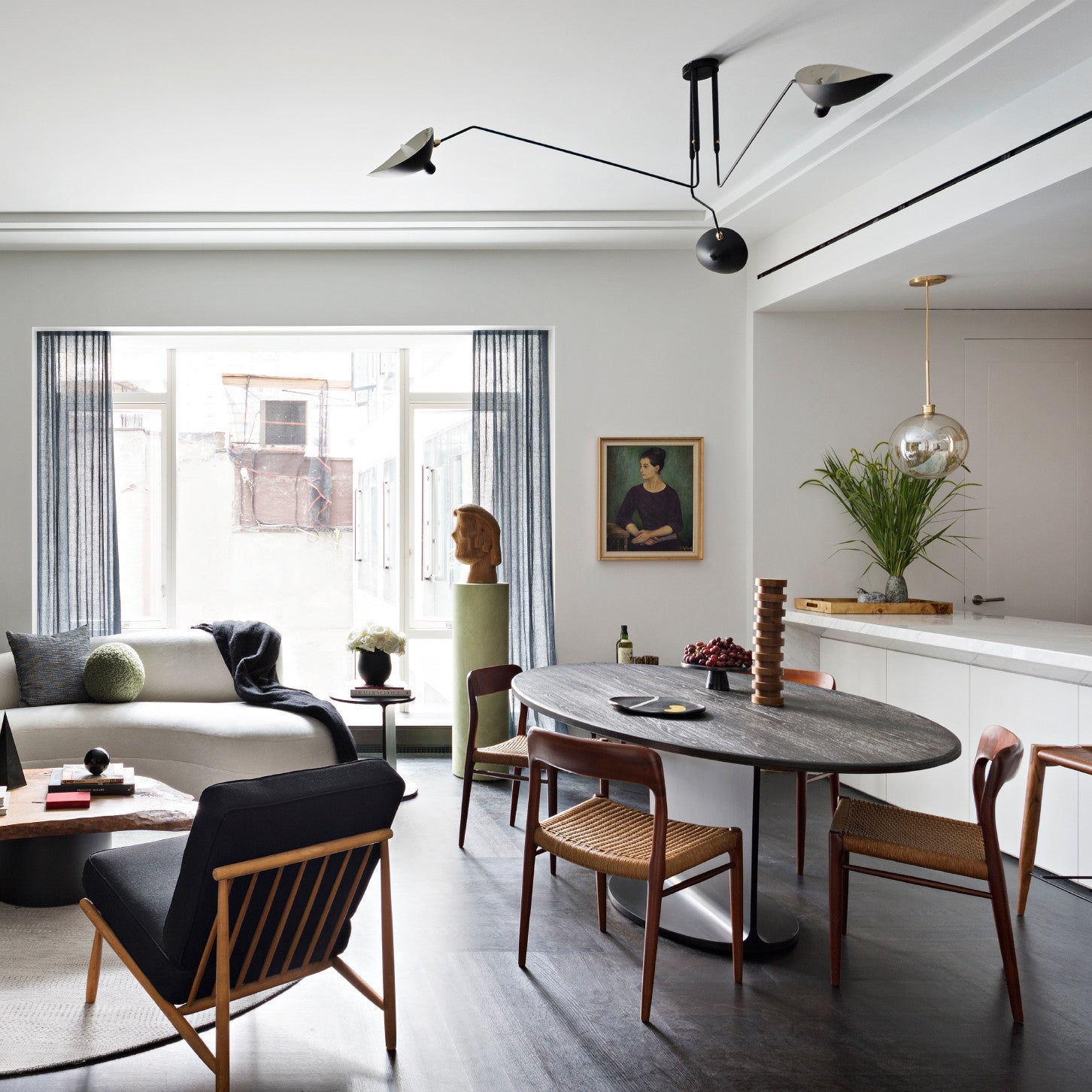 Lustra Ceiling Light Three Arm Minimalist-Neutral Decor