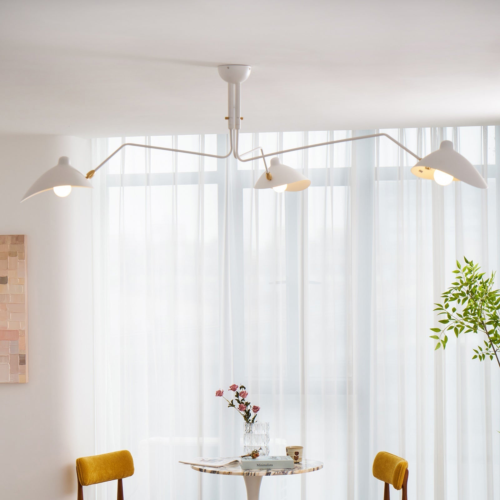 Lustra Ceiling Light Three Arm Minimalist-Neutral Decor