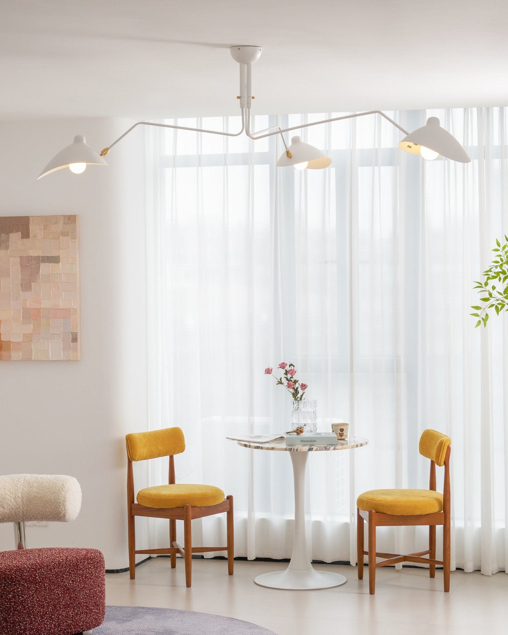 Lustra Ceiling Light Three Arm Minimalist-Neutral Decor