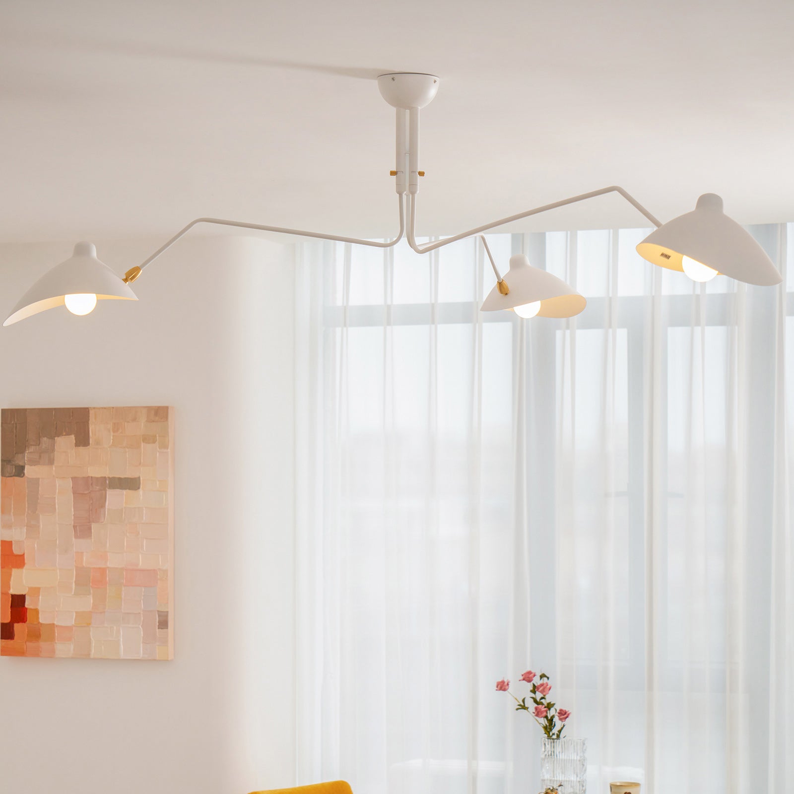 Lustra Ceiling Light Three Arm Minimalist-Neutral Decor