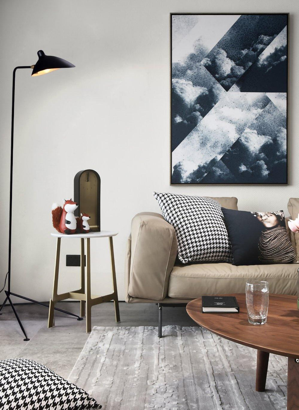 Nellie Minimalist Floor Lamp-Neutral Decor