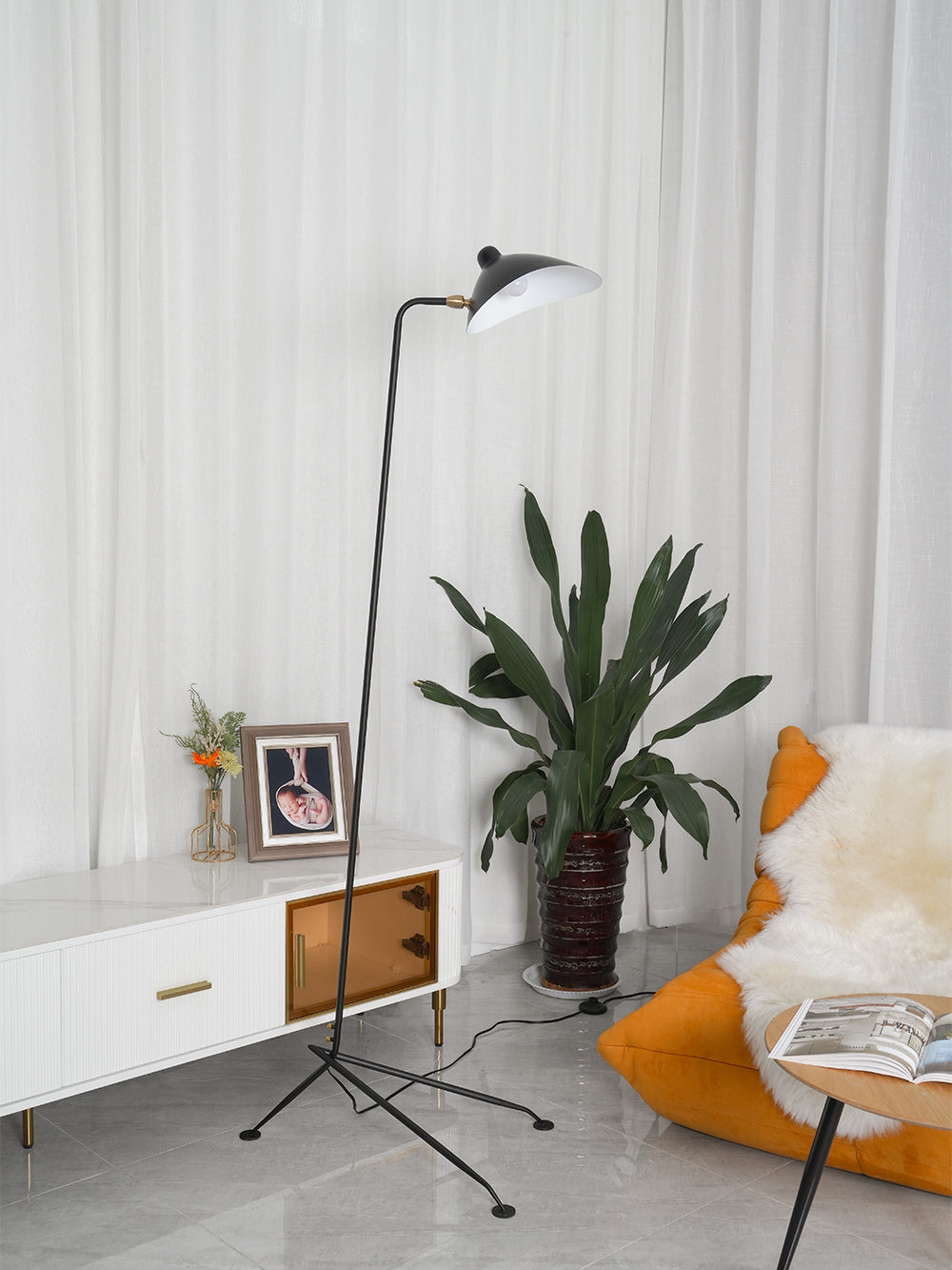 Nellie Minimalist Floor Lamp-Neutral Decor