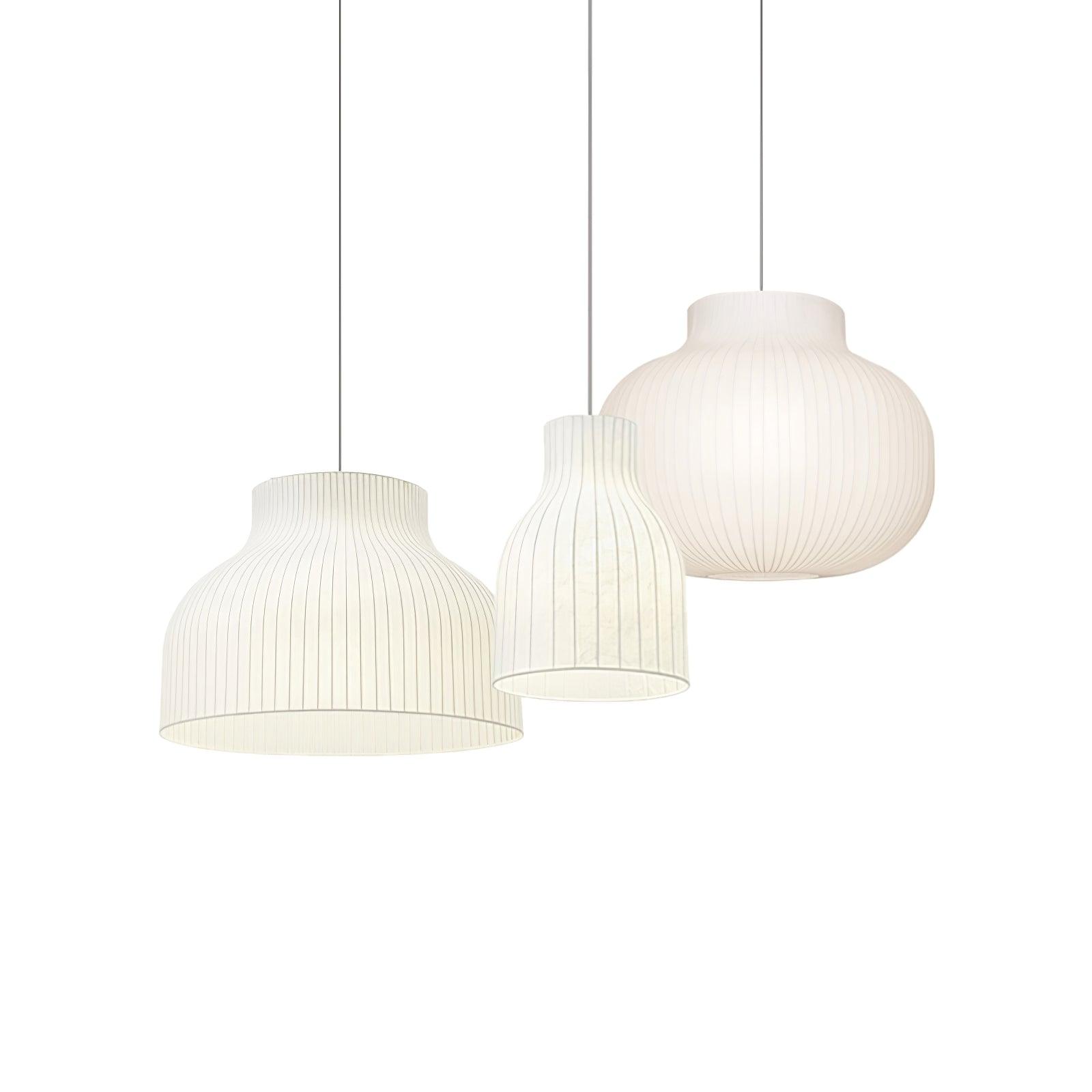 Lumina Silk Ribbed Pendant Light-Neutral Decor