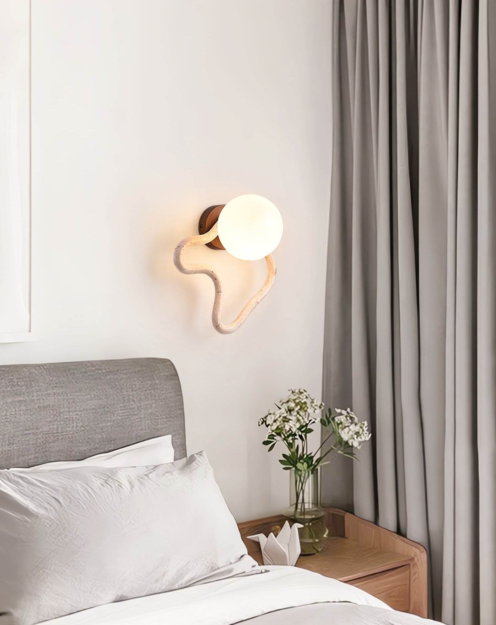 Cindor Travertine Wall Sconce-Neutral Decor