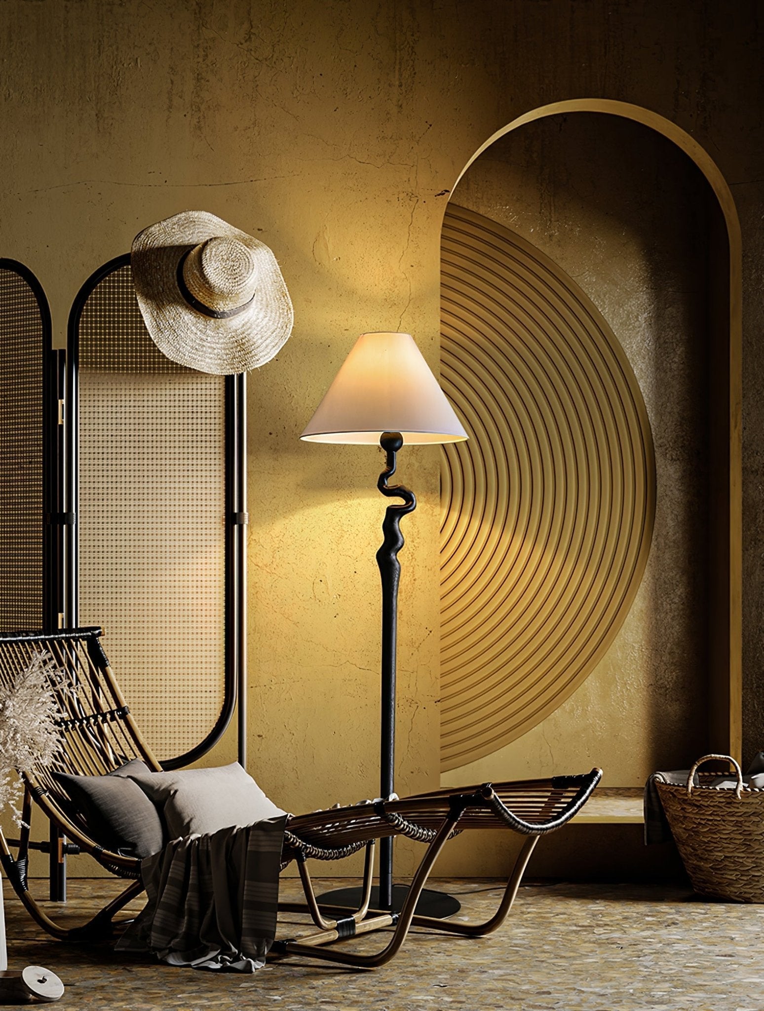 Avloril Artistic Wooden Floor Lamp-Neutral Decor