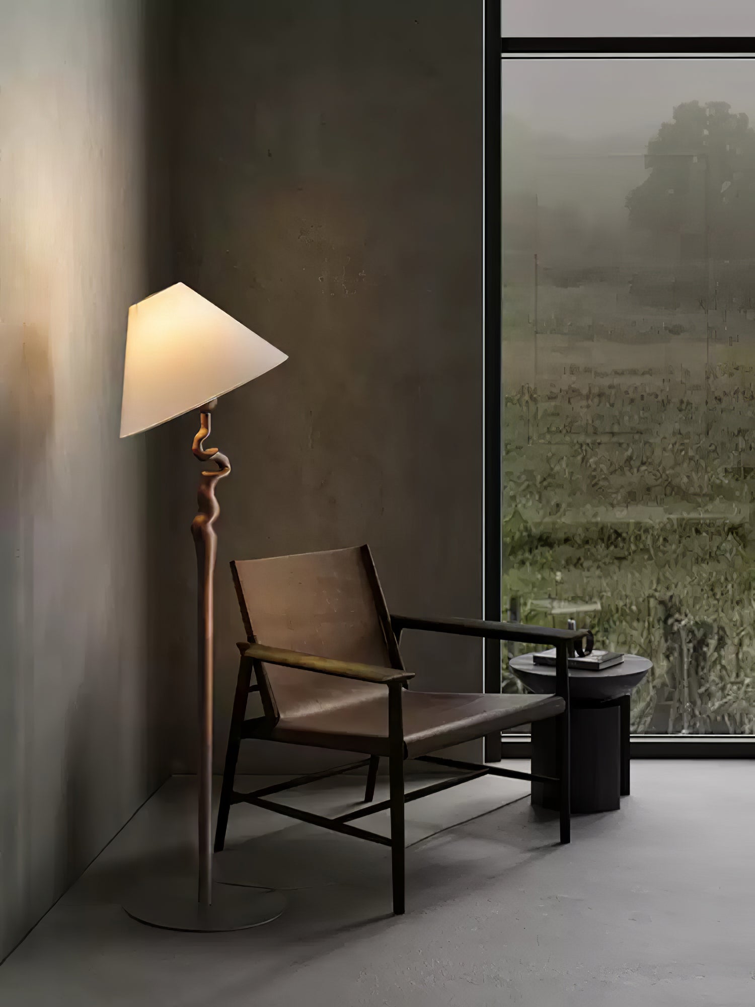 Avloril Artistic Wooden Floor Lamp-Neutral Decor
