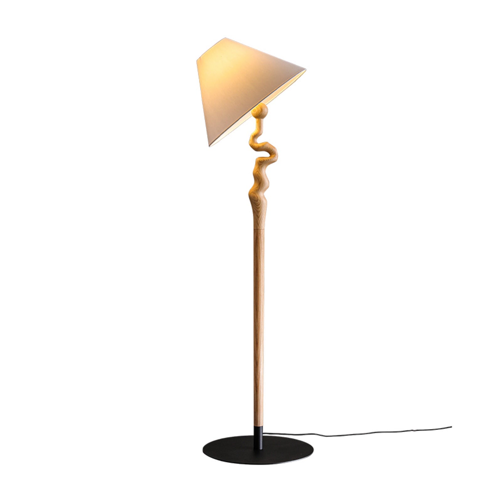 Avloril Artistic Wooden Floor Lamp-Neutral Decor