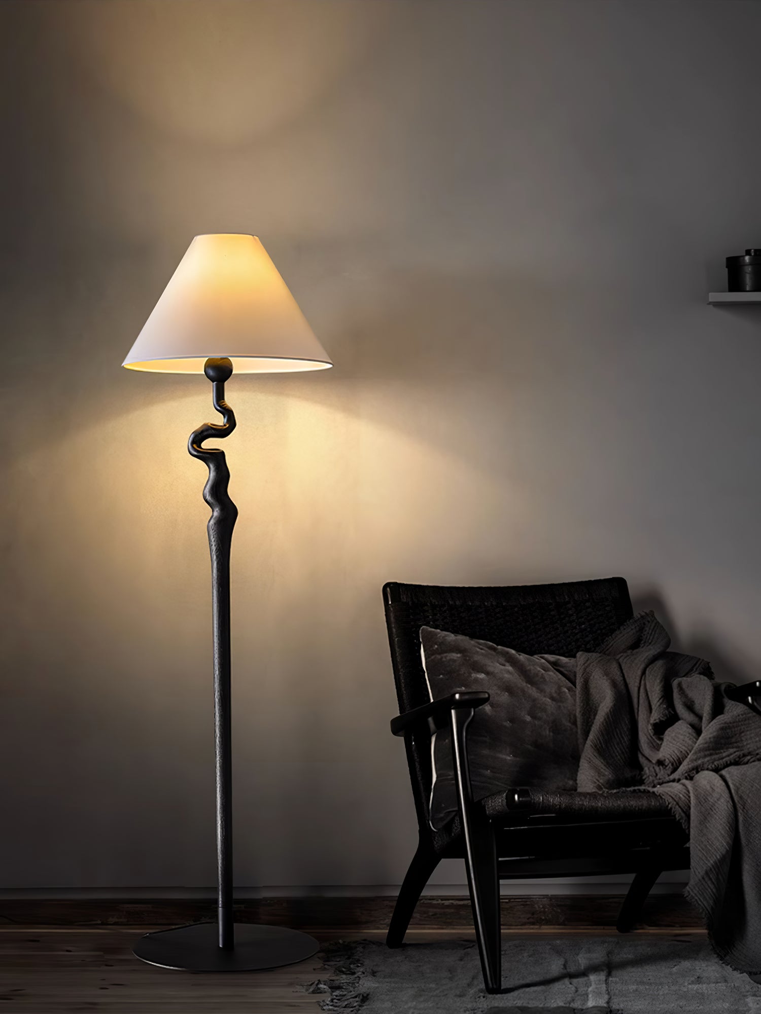 Avloril Artistic Wooden Floor Lamp-Neutral Decor