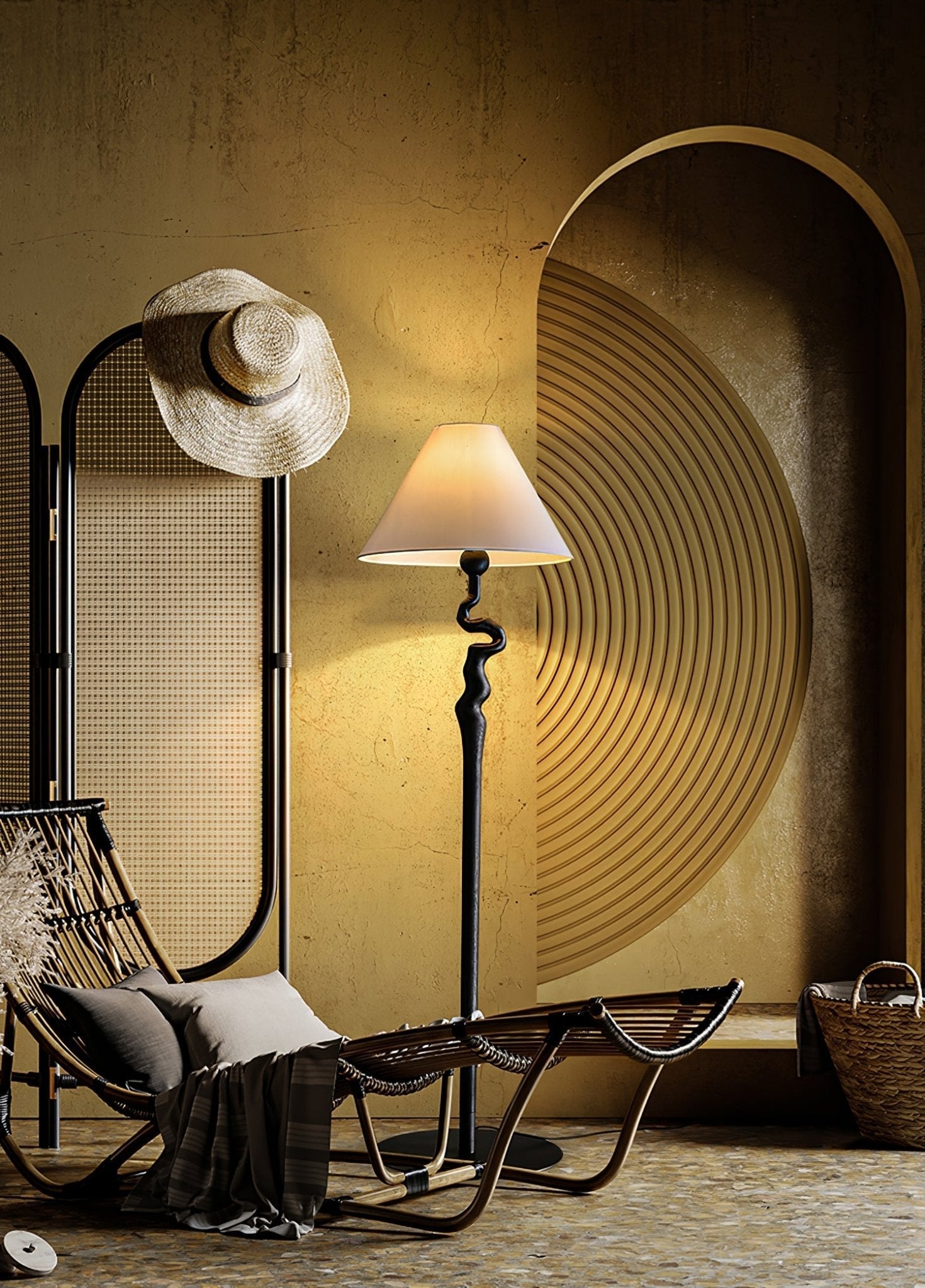 Avloril Artistic Wooden Floor Lamp-Neutral Decor