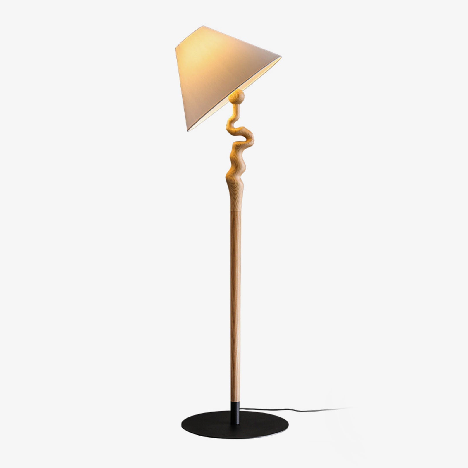 Avloril Artistic Wooden Floor Lamp-Neutral Decor