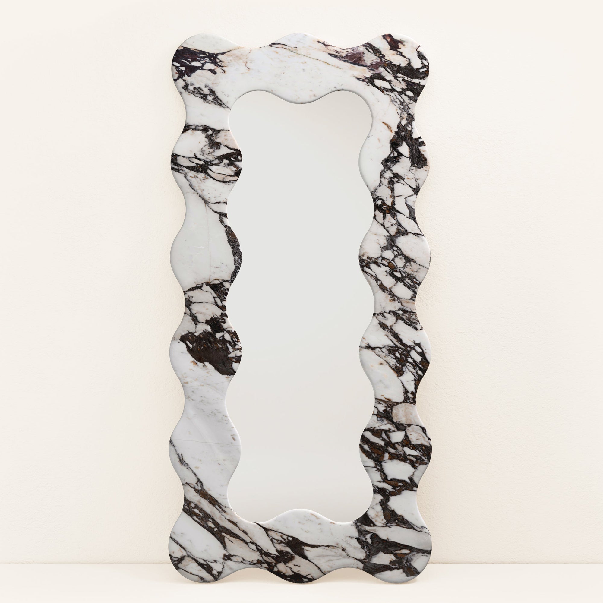 Serpentine Vert Mirror Frame-Neutral Decor
