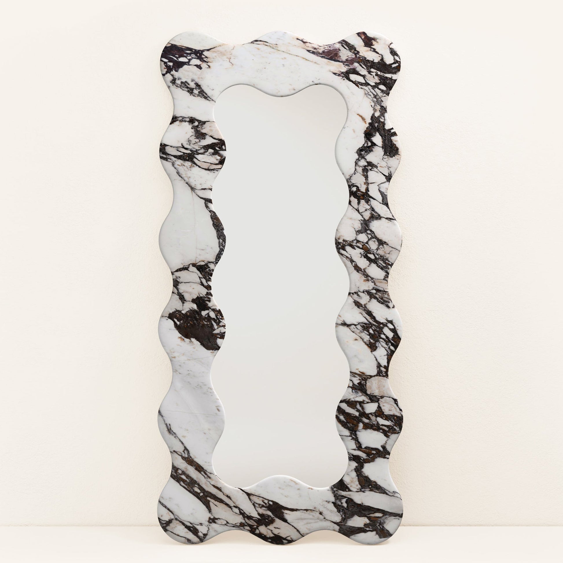Serpentine Vert Mirror Frame-Neutral Decor