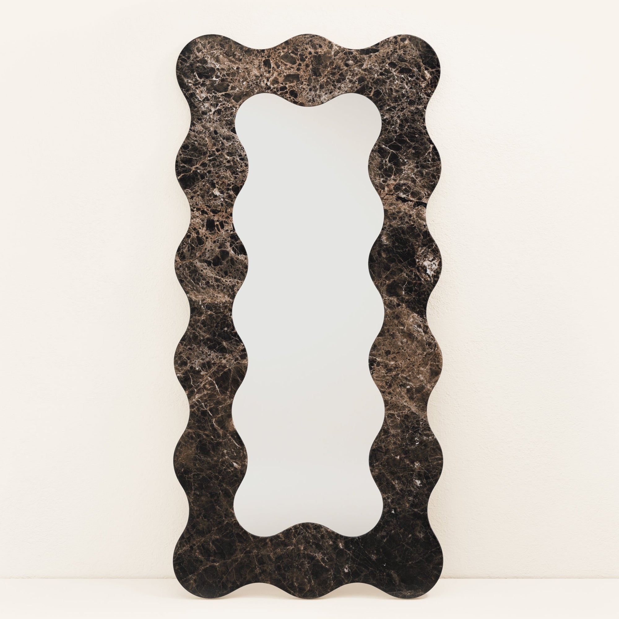 Serpentine Vert Mirror Frame-Neutral Decor