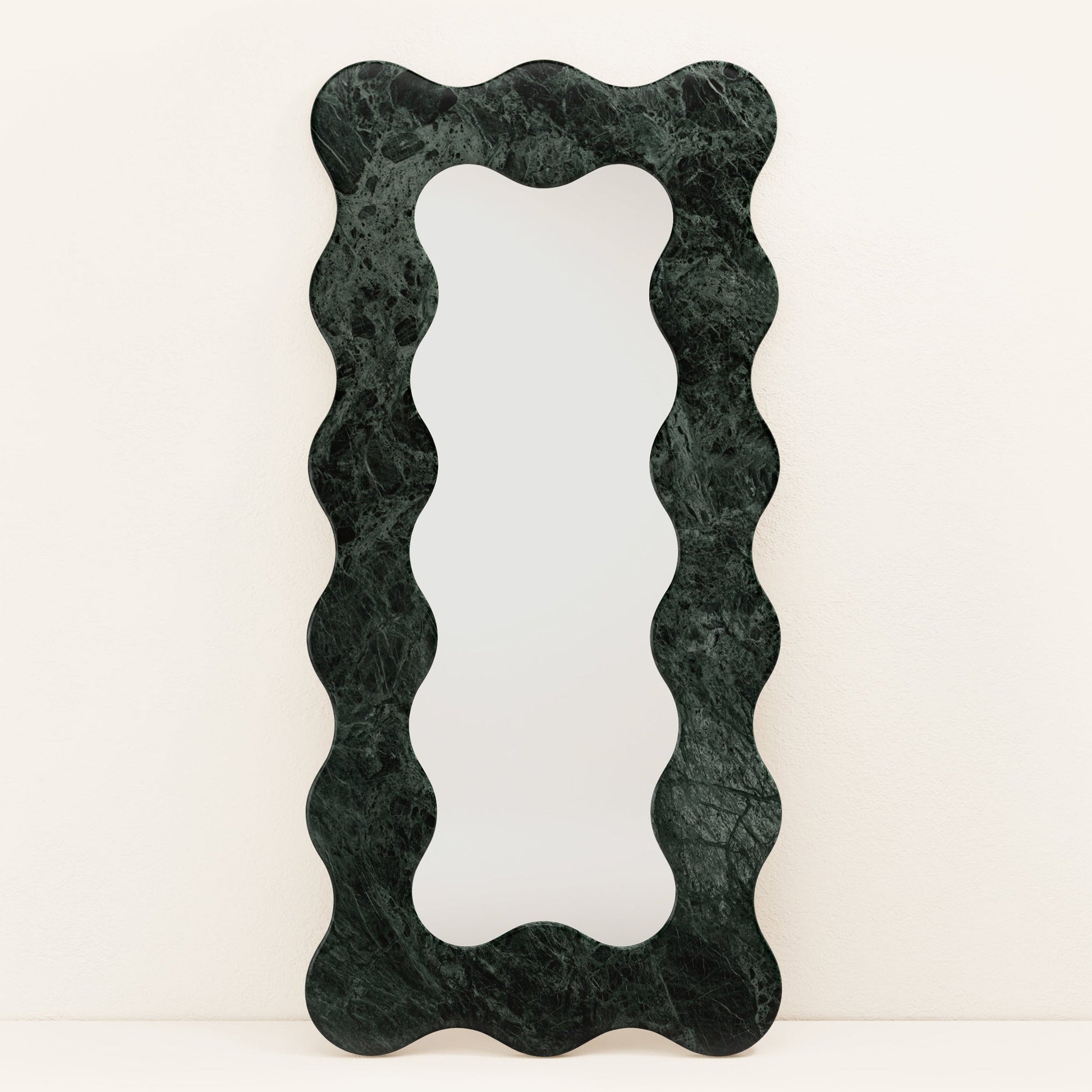 Serpentine Vert Mirror Frame-Neutral Decor